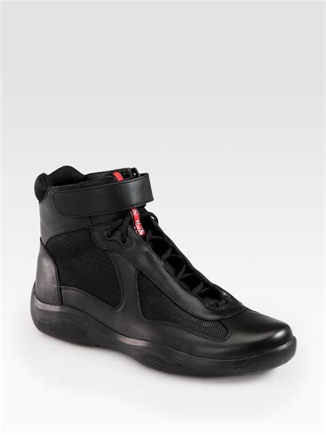 prada shoes men sneakers|prada high top sneakers men.